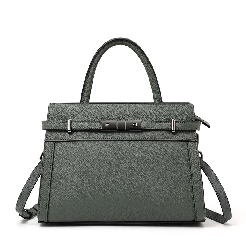 Genuine leather women's bag original first layer cowhide women's hand shoulder simple tote bag occupation