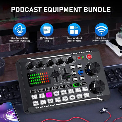 Condenser Microphone with Tripod Stand and Audio Mixer for Studio Recording Vocals, Voice Overs, Streaming Broadcast