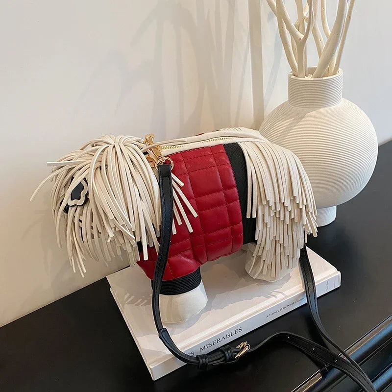 Unique Designer Purse and Handbags for Women Leather Shoulder Bag High Quality 3D Dog Shape Wedding Evening Clutch Bag Party Bag