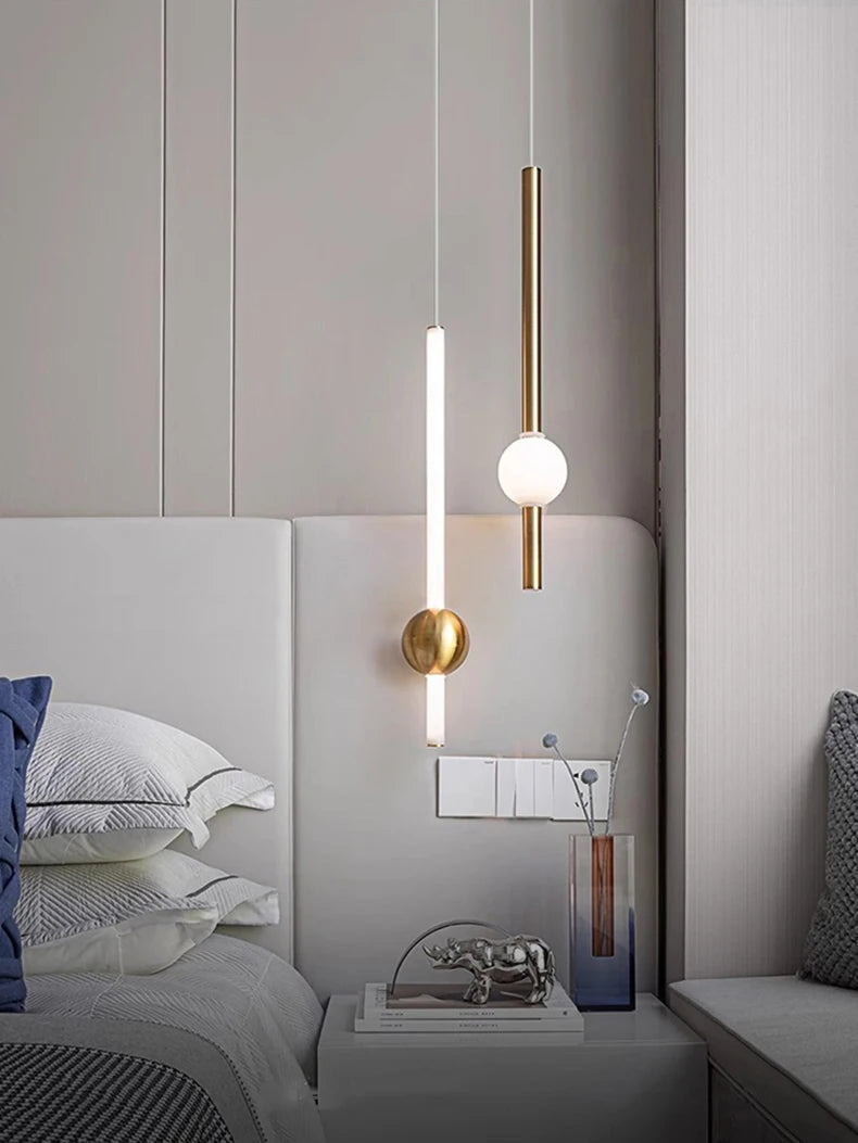 1pc Modern Home Decor LED Lights Bedroom Lamp Bedside Pendant Light Lamps LED Chandeliers Hanging Light Indoor Lighting