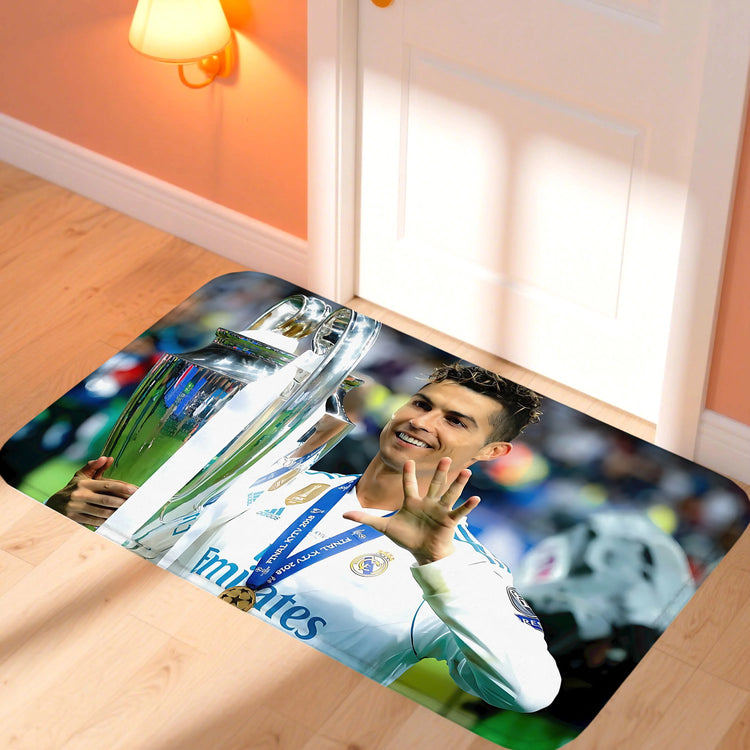 C-CristianoS R-Ronaldo CR7 Doormat Kitchen Rugs for Bedroom Front Door Mat Non-slip Pad Room Decoration Motorcycle Carpet Home