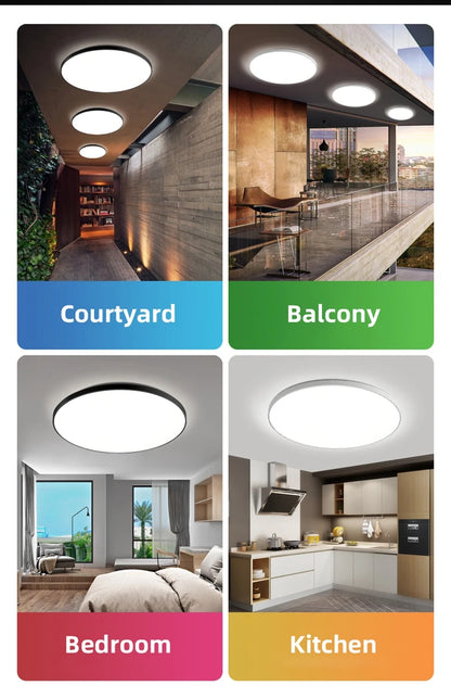 LED Ceiling Lamp 15W~50W Kitchen Light Fixture Bedroom Corridor Lustre Plat Led Lights Living Room Decor 220V Ceiling Chandelier