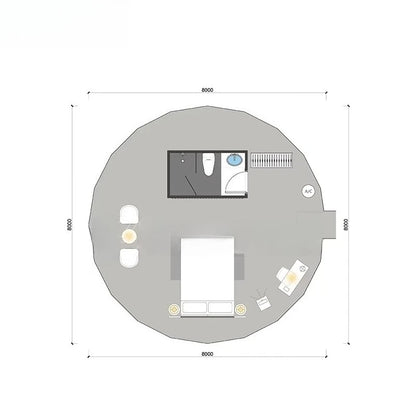 Luxury Outdoor Geodesic Dome Glamping Tent with Private Bathroom, Comfort Round Accommodation Shelter for Resort Vacation