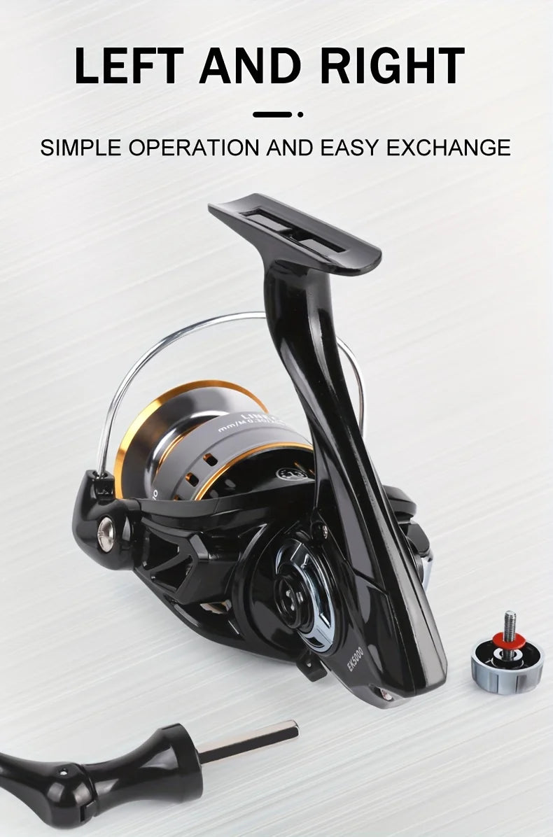 BILLINGS Spinning Reel 12KG Max Drag 5.2:1 Gear Ratio Metal Spool Durable Professional Fishing Reels, Multipurpose for Freshwater Saltwater Bass Trout Salmon Fishing