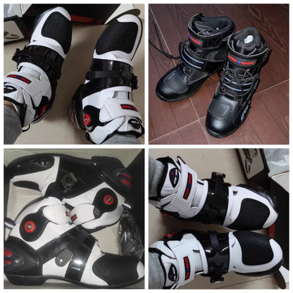 Hots PRO-BIKE Waterproof All-season Motorcycle Riding Shoes for Men and Women Off-road Racing Boots Motorbike Rider Boots