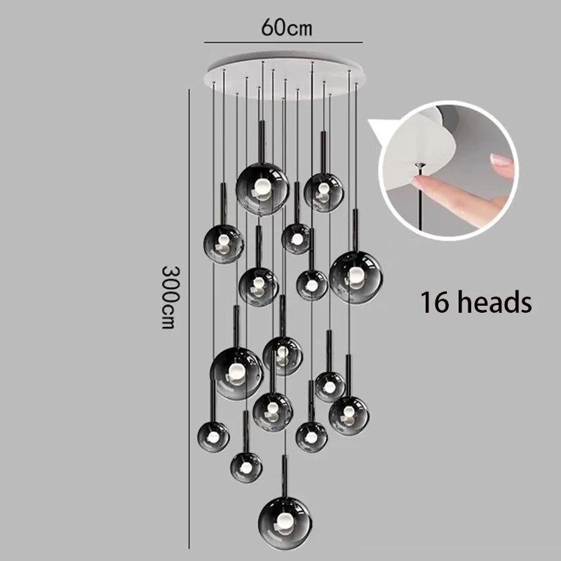 Modern home decor led lights pendant light lamps forstaircase Chandeliers for living room hanging light indoor lighting