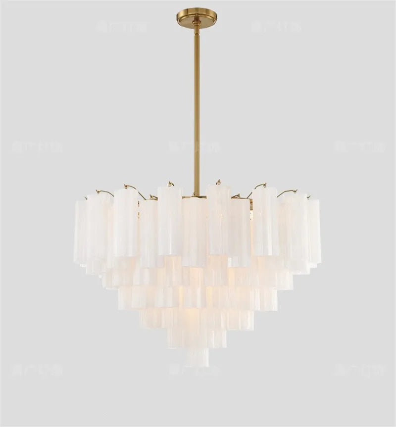 French Style Artistic Chandelier Medieval Colored Glass Retro Lighting for Living Room Dining Room Bedroom Villa Staircase Home