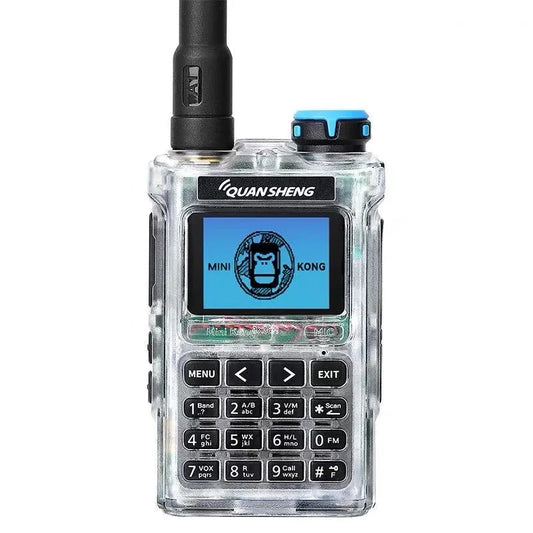 Quansheng UV-K1 Walkie Talkie Ice Transparent Color 5W VHF/UHF Multi-Band Type-C Program Ham Two Way Radio Amateur Radio UVK1
