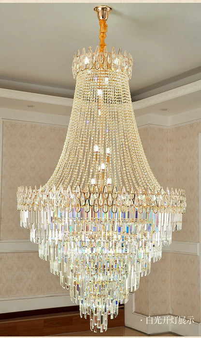 Nordic Modern Crystal Chandelier Wedding Hall Villa Hotel Hall Living Room Home Decoration Ceiling Light Luxurious Pendent Lamp