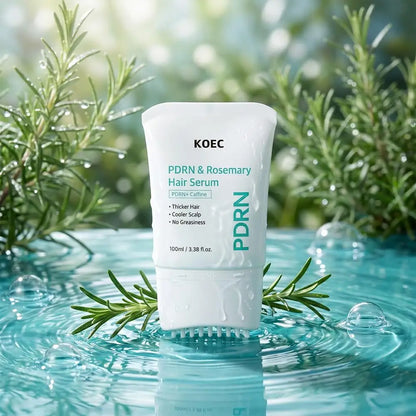 Scalp Massage Serum with Silicone Applicator Anti Hair Loss Care Lotion PDRN Rosemary Tea Tree Oil Refreshing Hair Root Essence
