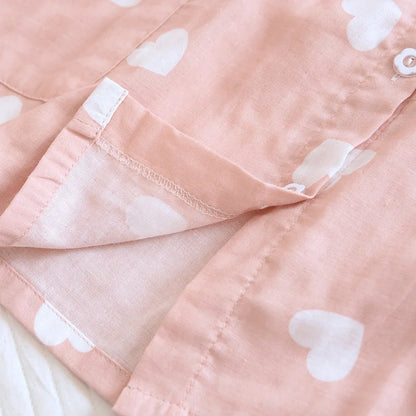 Pure cotton gauze Thin Japanese kimono Nursing pajamas Pregnant women's home clothing