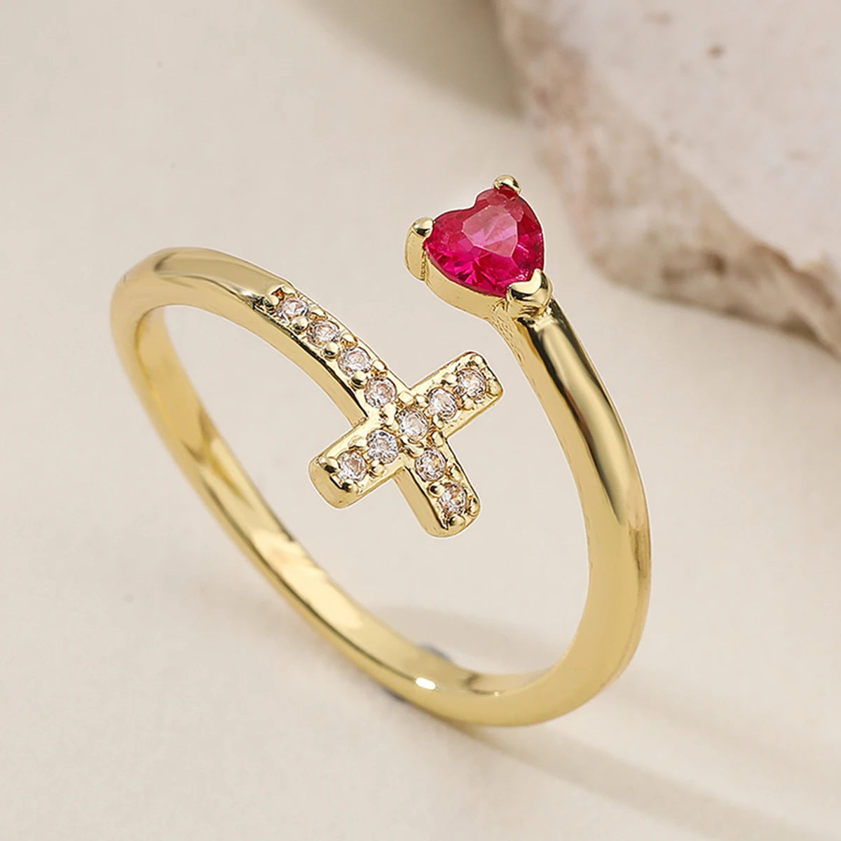 NEWBUY New Fashion Clear Shiny CZ Zircon Cross Evil Eye Rings For Women Girl Finger Accessories Party Jewelry Gift
