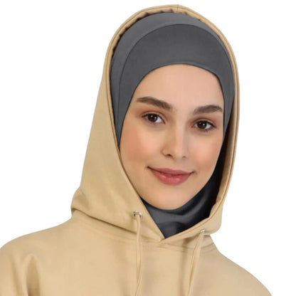 New Ready To Go Wear Instant Hijab for Women Solid Color Hemp Headscarf Neck Cover Sports Hijabs Pinless Islam Shawls and Wraps