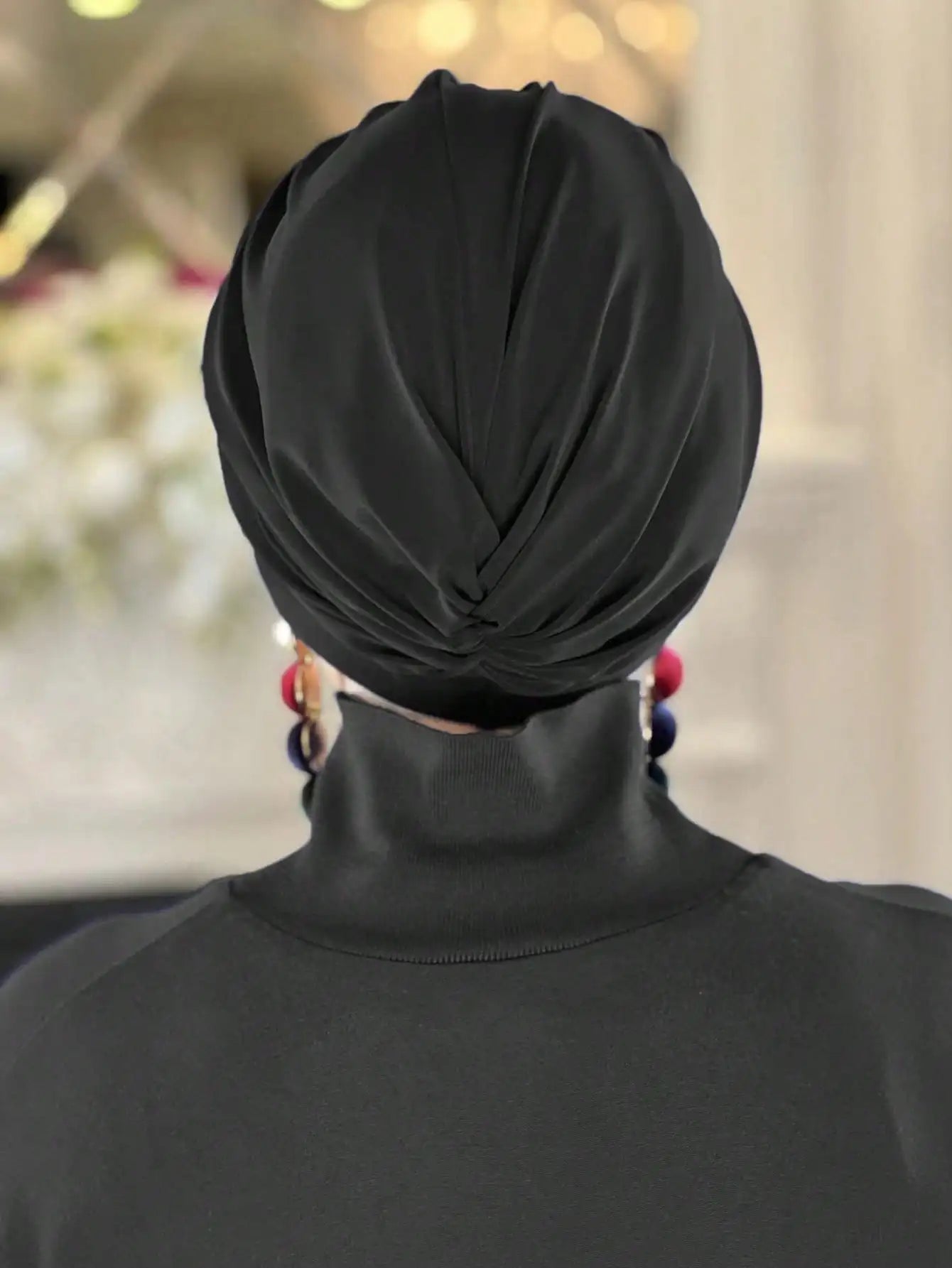 1PCS Thin Inner Hijab Women Rhinestone Instant Turban Threaded Texture Fabric Lightweight Breathable Comfortable Women Headscarf