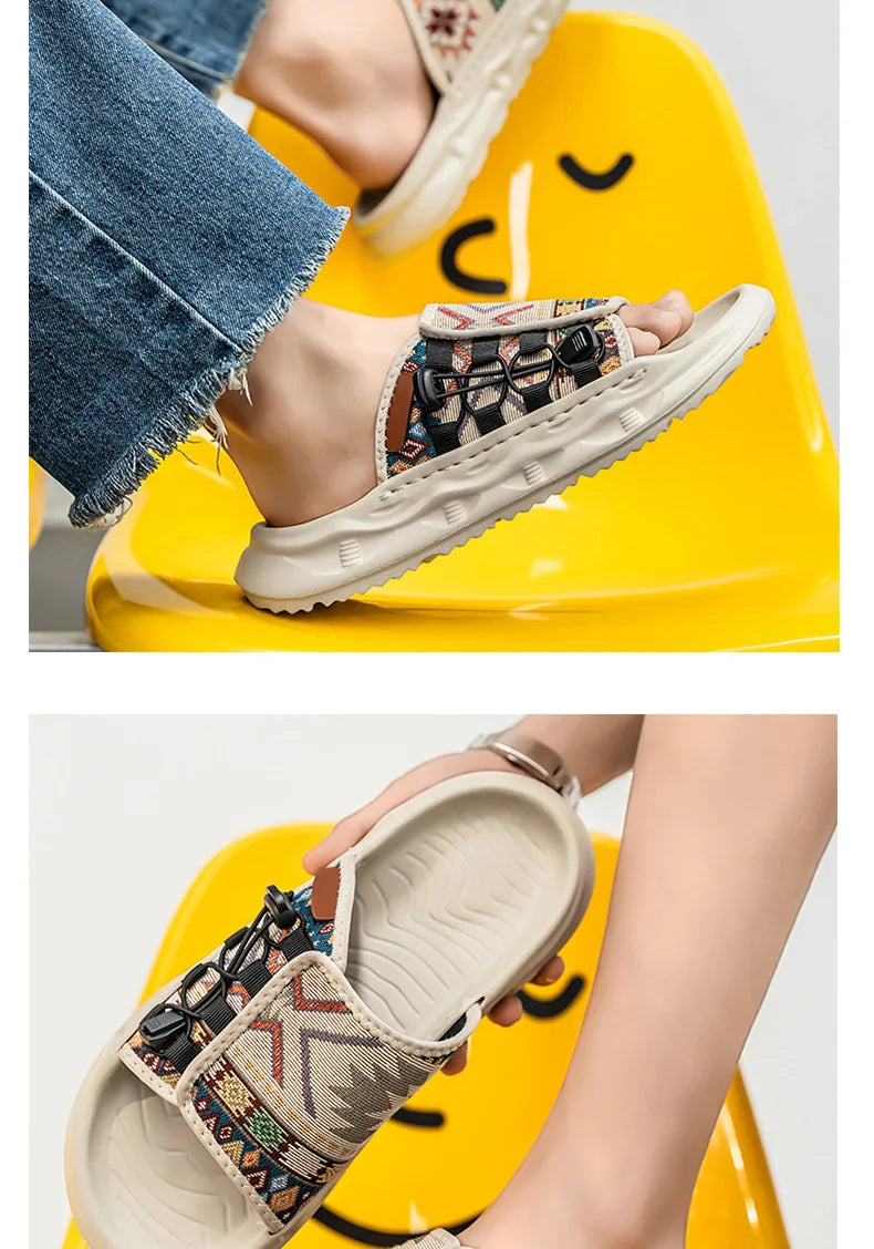 Summer Slippers Mens Shoes Casual Beach Sandals Outdoor Slides Walking Comfort Luxury Designer Lightweight Fashion Home Slippers