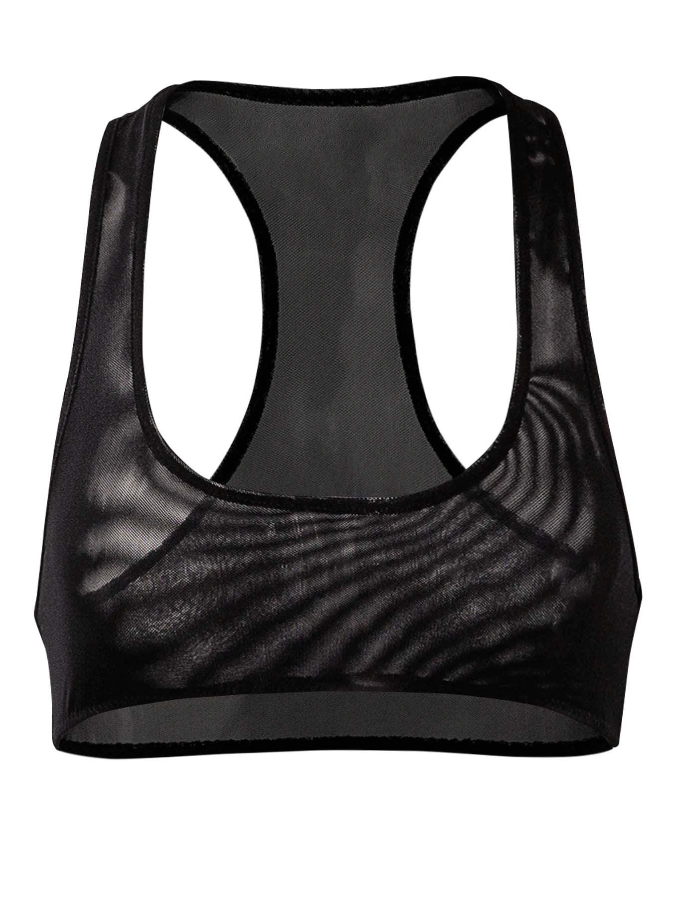Women's Simple Slimming Street-Style Solid Color Semi-sheer Sleeveless Crop Top Women Gym Outfit