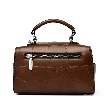 New Fashion Crossbody Bags Women's Genuine Leather Bag Simple Tote Bag Vintage Boston Handbag Luxury Design Female Shoulder Bags