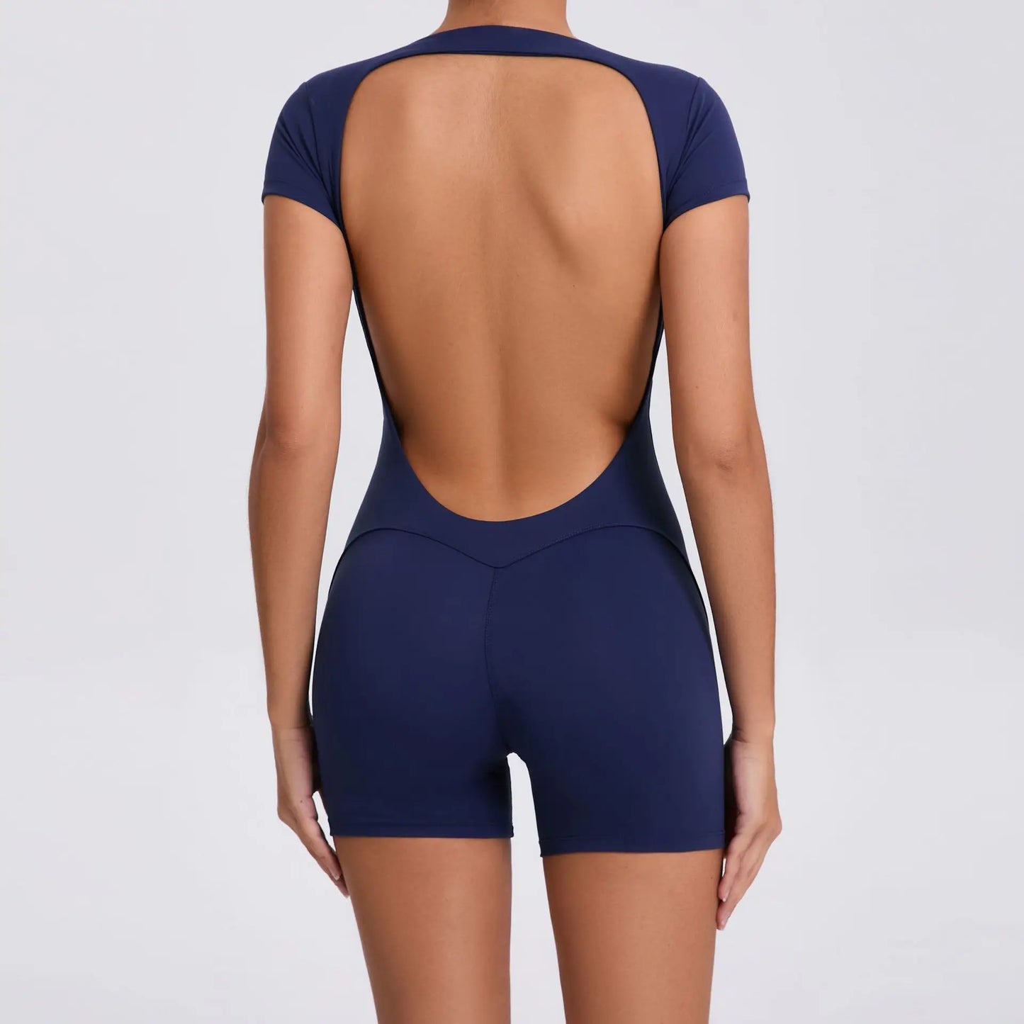 2025 Yoga Jumpsuit Fitness Sports Overalls Gym Clothing Set Wear Pilates Workout Clothes Women Short Sleeves Outfit Activewear