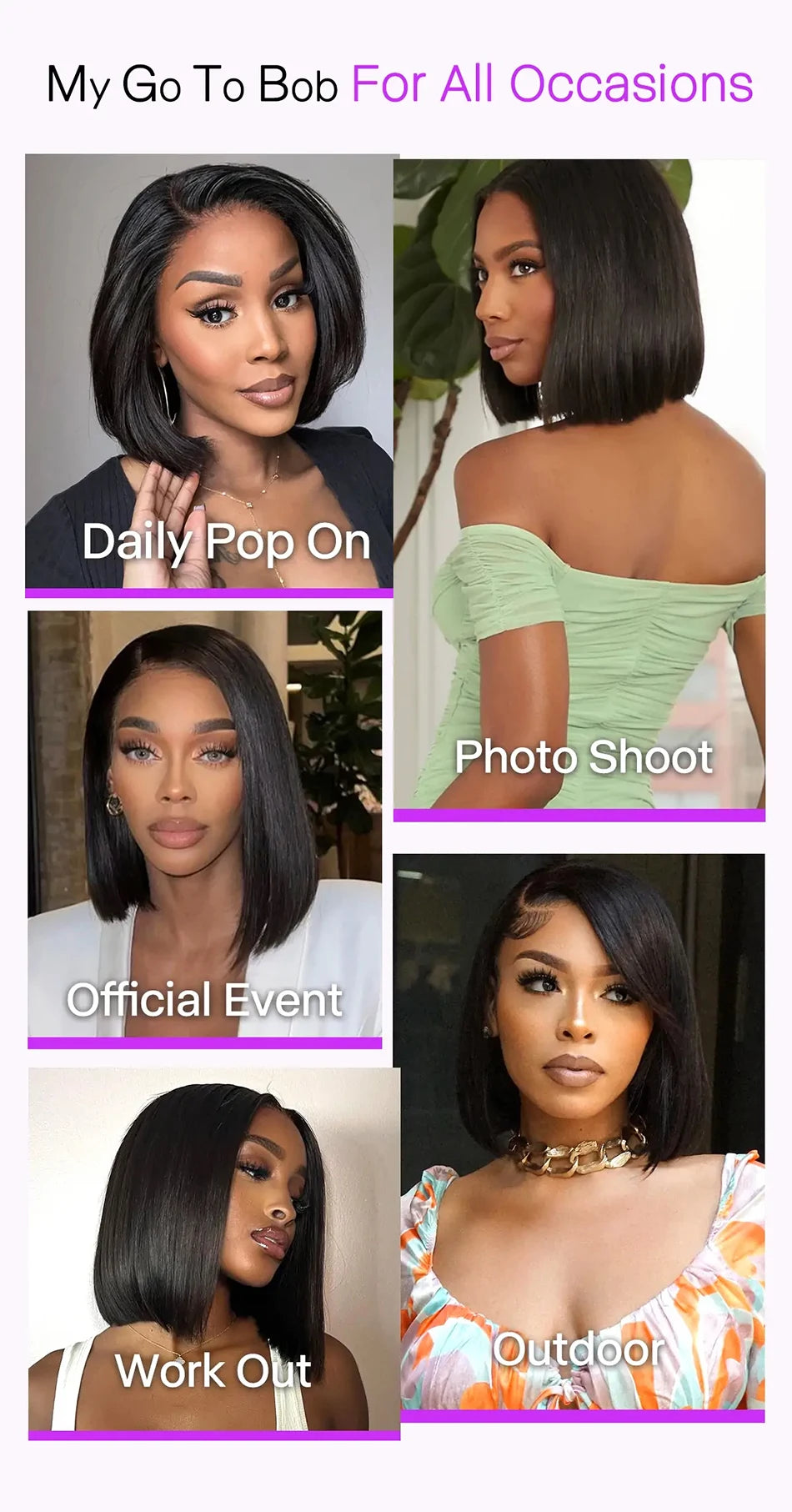 2026 new Bone Straight Short Bob Wigs Glueless Human Hair Wigs Transparent Lace Frontal Wig for Women Pre Plucked