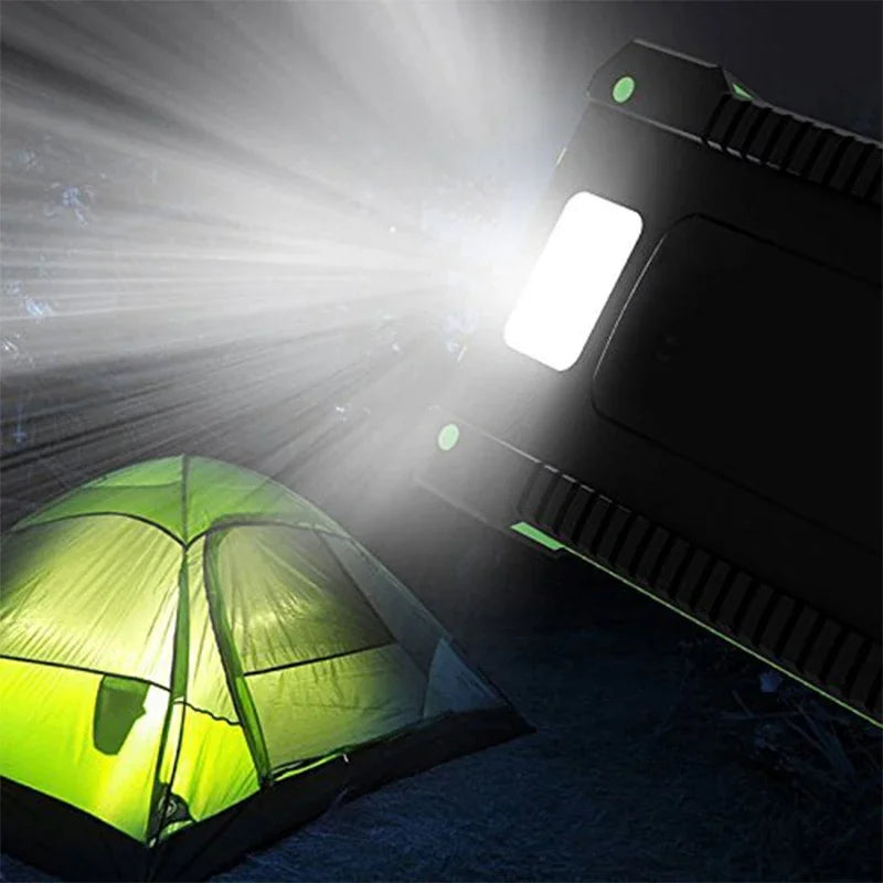 Solar Power Bank 100000mAh Waterproof Portable Solar Panel Charger Powerbank for iPhone16 Samsung Huawei Xiaomi External Battery