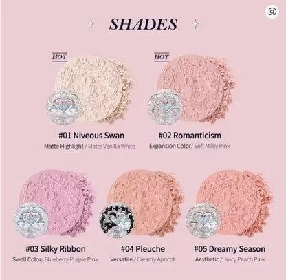 Flower Knowledge Swan Ballet Eyeshadow Lip Glaze Angel Lipstick Midsummer Night Blush Grooming Plate Set
