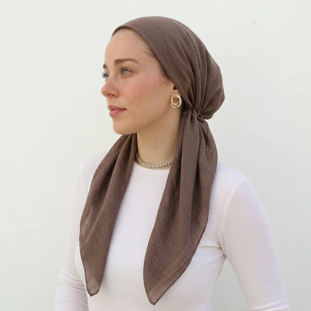 New Solid Cotton Linen Elastic Headscarf Cap Women Elastic Muslim Instant Hijab Bottoming Cap Muslim Headscarf Undercap HeadWrap