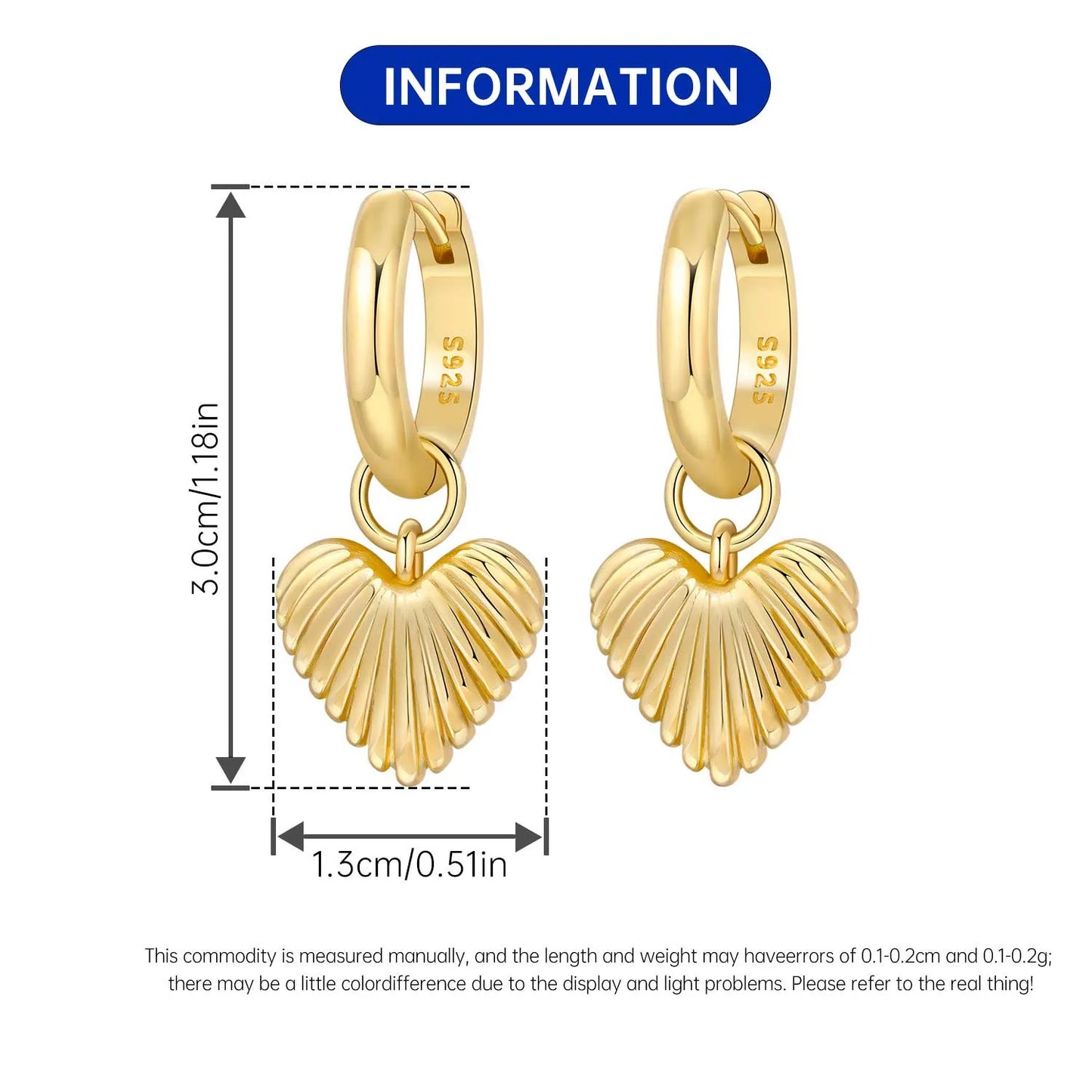 Original 925 Sterling Silver Heart Vintage Luxury Earrings Fashion 18K Gold Hoop Earrings for Women Piercing Jewelry Aretes 2026