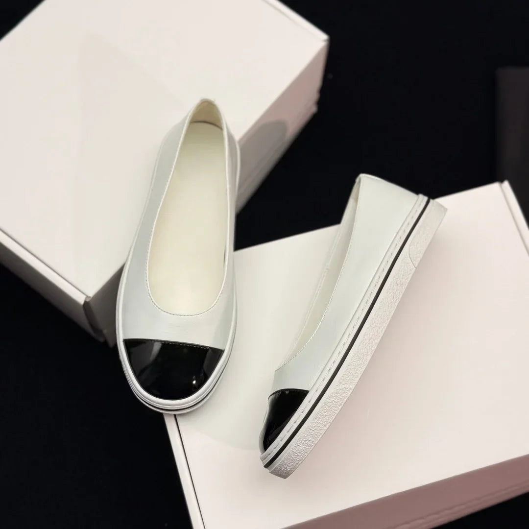Luxury Brand Commuter Shoes Women's Slip-on Versatile Casual Shoes Casual Shoes Lambskin Material Stylish Casual Flat Shoes