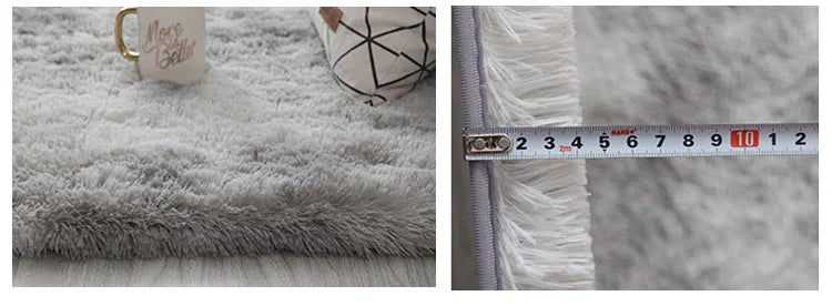 Nordic Ins Wind Tie-dye Gradual Change Silk Plush PV Plush Living Room Coffee Table Mattress Bedside Bedroom Dining Room Carpet