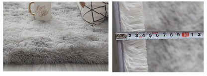 Nordic Ins Wind Tie-dye Gradual Change Silk Plush PV Plush Living Room Coffee Table Mattress Bedside Bedroom Dining Room Carpet
