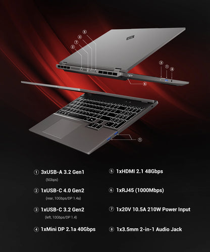FIREBAT Huan 16 Pro AMD Ryzen 7 H 255 RTX 5060 DDR5 16GB RAM 512GB SSD WiFi6 BT5.3 16inch 2.5K 240Hz Screen gaming laptop