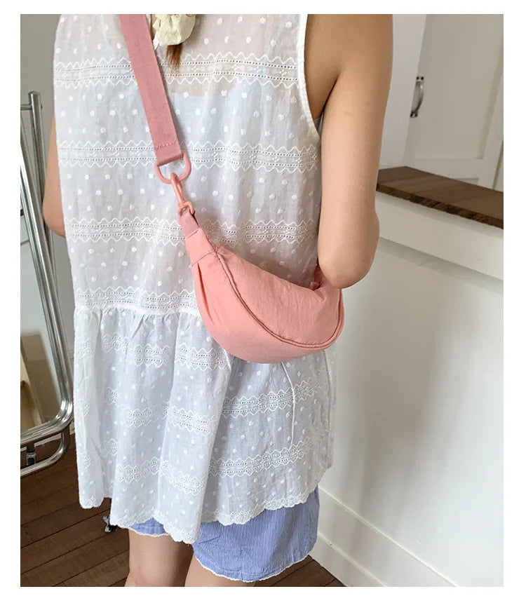 New Mini Women's Nylon Shoulder Bag Casual Sports Female Hobos Crossbody Bags Fashion Female Fanny Pack Purse Handbags