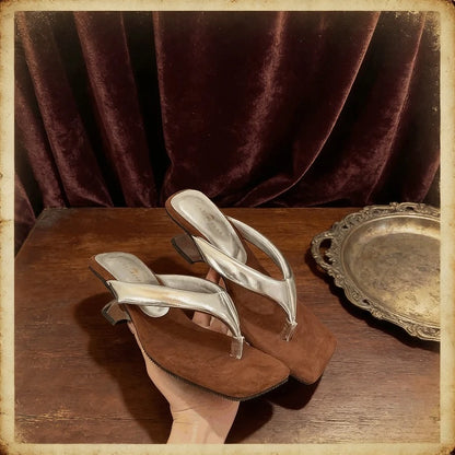 Mid Heels Women Flip Flops Fashion Wedges Woman Slippers New Shoes Elegant Sandals Casual Pumps Dress Luxury Zapatos Mujer
