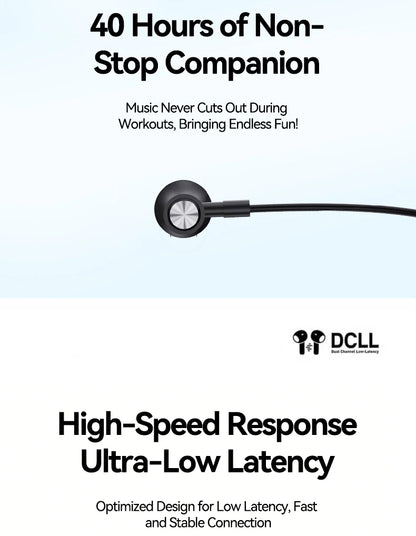 Acer OHR635 Neckband Bluetooth Headphones 40H Playtime Digital Display Wireless 6.0 Earphones with Mic