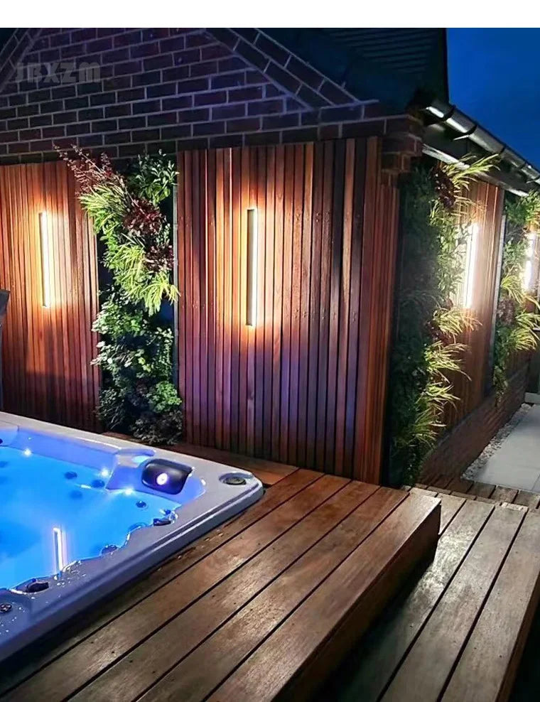 Waterproof LED Wall Light Minimalist LED Outdoor Wall Lamp Black Balcony Terrace Indoors Wall Decor IP65 Outside Garden Lights