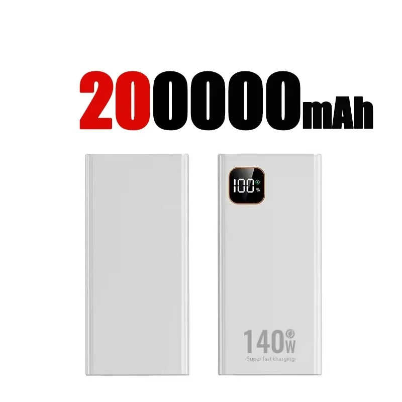 Lenovo 140W Super Fast Charging 2026 Ultra Capacity CCC Portable Charger Power Bank For IPhone Samsung 500000mAh