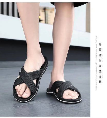 Slippers Men Summer Sandals Women Men Fashion Slippers Beach Sandals Slipper Anti-slip High Quality Casual Bedroom Shoes 39-48