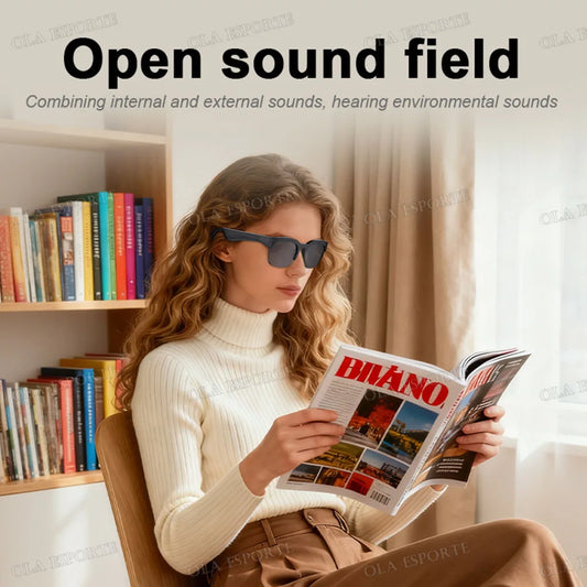 New Camera Control Smart Glasses 2026 Music Sunglasses Headphones Wireless Bluetooth Call Headset HIFI Audio glasses For Android