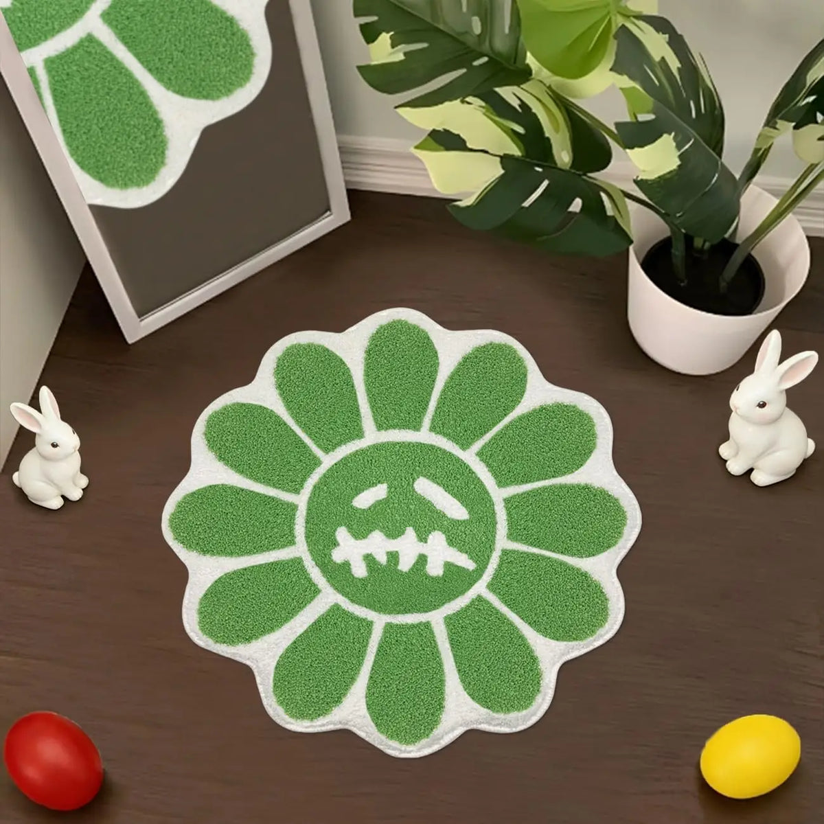 VIKAMA Gothic Sunflower Non-Slip Floor Mat Absorbent Bathroom Living Room Bedroom Bedside Carpet Home Decorative Rug