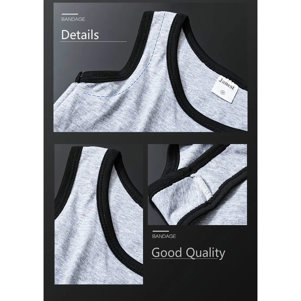 Bandaged chest clip vest, top breathable elastic chest clip vest, women's tight elastic vest