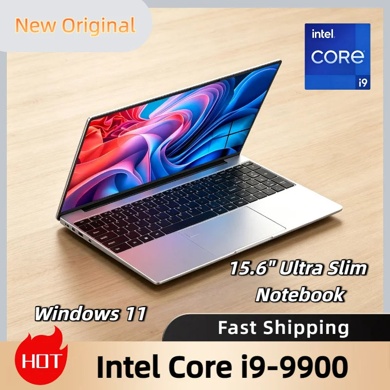 2026 Intel Core i9 9900 15.6 Inch Laptop 32GB RAM 2TB SSD Windows 11 1920x1080 HD Ultra Slim Gaming Gamer Office