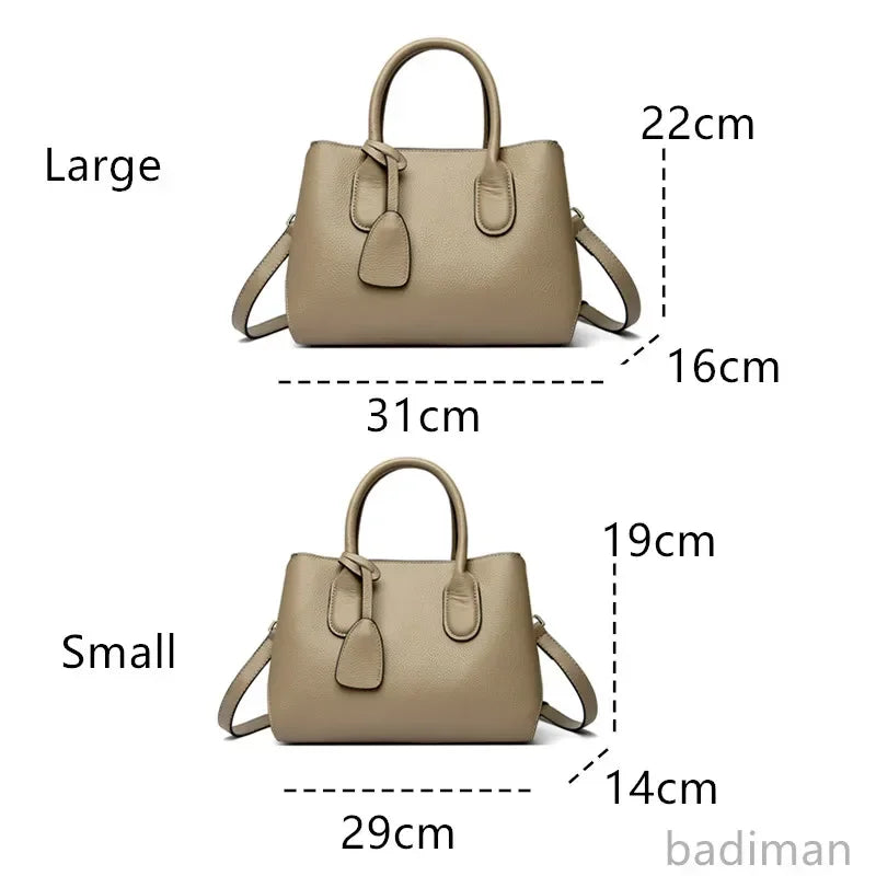 Genuine Leather Large Capacity 3 Layers Women Totes Designer Ladies Shoulder Crossbody Bags Fashion Female Handbags Sac A Main