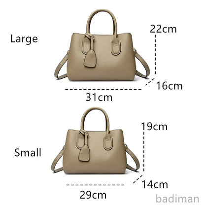Genuine Leather Large Capacity 3 Layers Women Totes Designer Ladies Shoulder Crossbody Bags Fashion Female Handbags Sac A Main