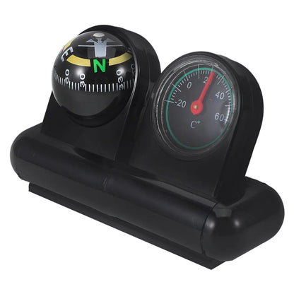 Car Compass Thermometer Multi Functional Dashboard Mount Automotive Navigation Ball Precision Direction Display Ornament