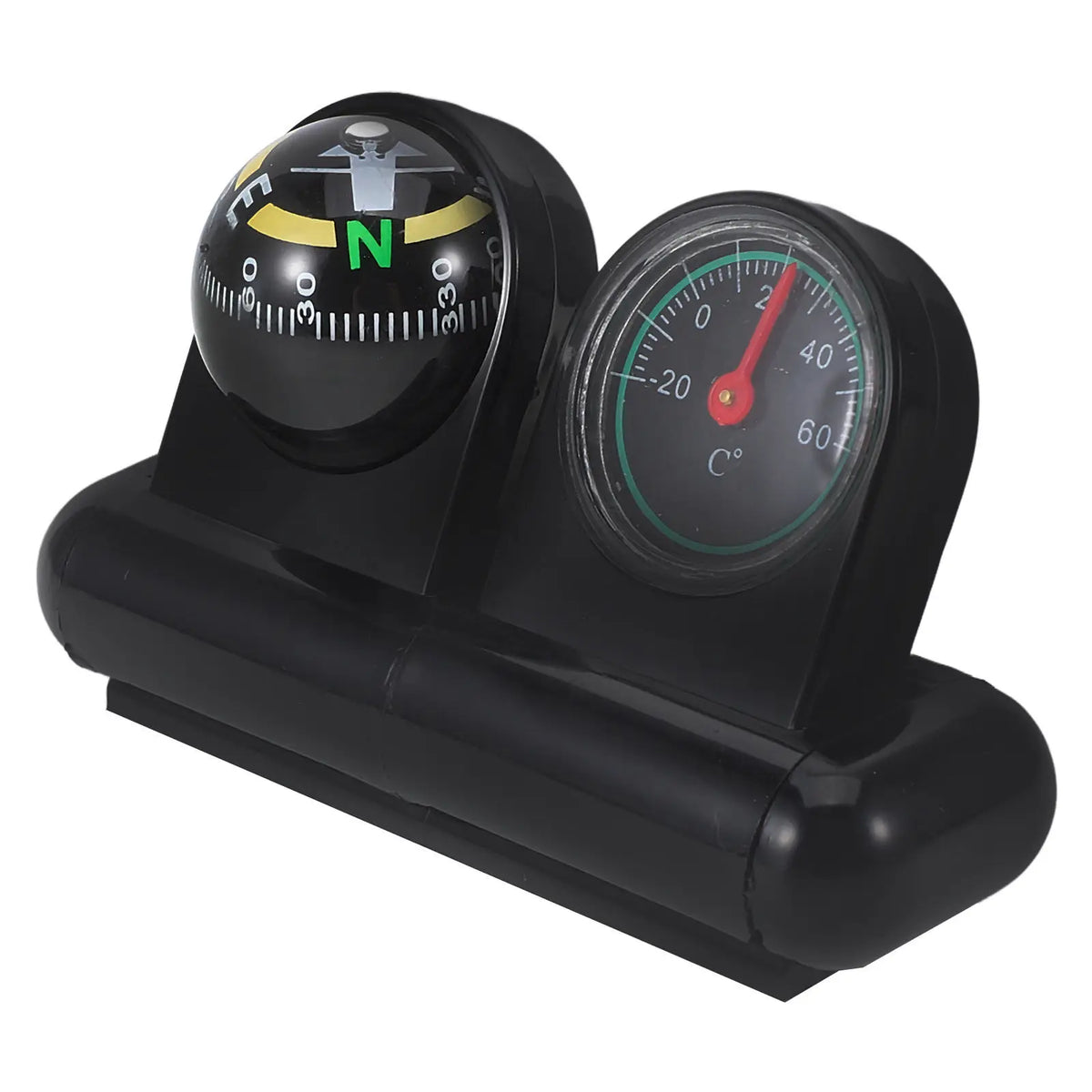 Car Compass Thermometer Multi Functional Dashboard Mount Automotive Navigation Ball Precision Direction Display Ornament