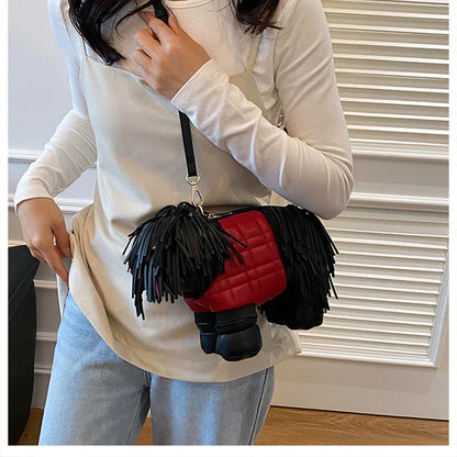 Unique Designer Purse and Handbags for Women Leather Shoulder Bag High Quality 3D Dog Shape Wedding Evening Clutch Bag Party Bag