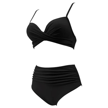 Vintage High Waist Bikinis 2026 Women Push Up Swimwear Printed Swimsuit Female Beachwear Summer Bathers Bathing Suit Swimming