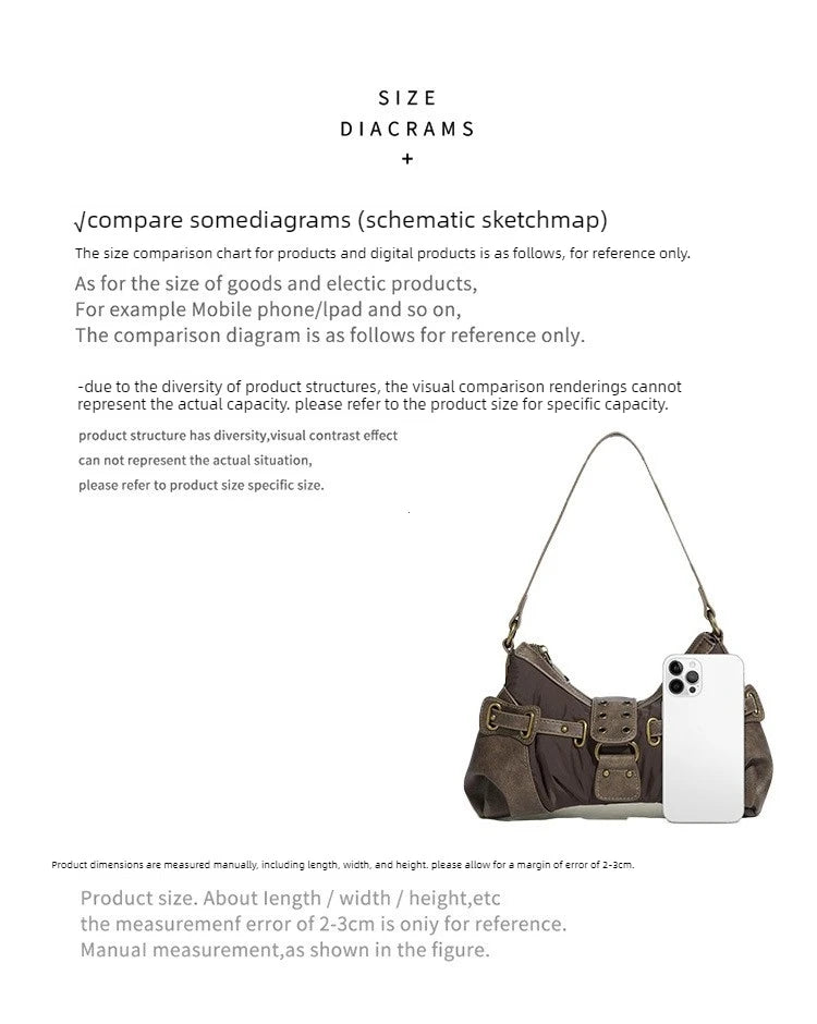 England Style Bags For Women Luxury Designer Handbags And Purses New In Polyester Vintage Rivet Small Underarm Shoulder Bag