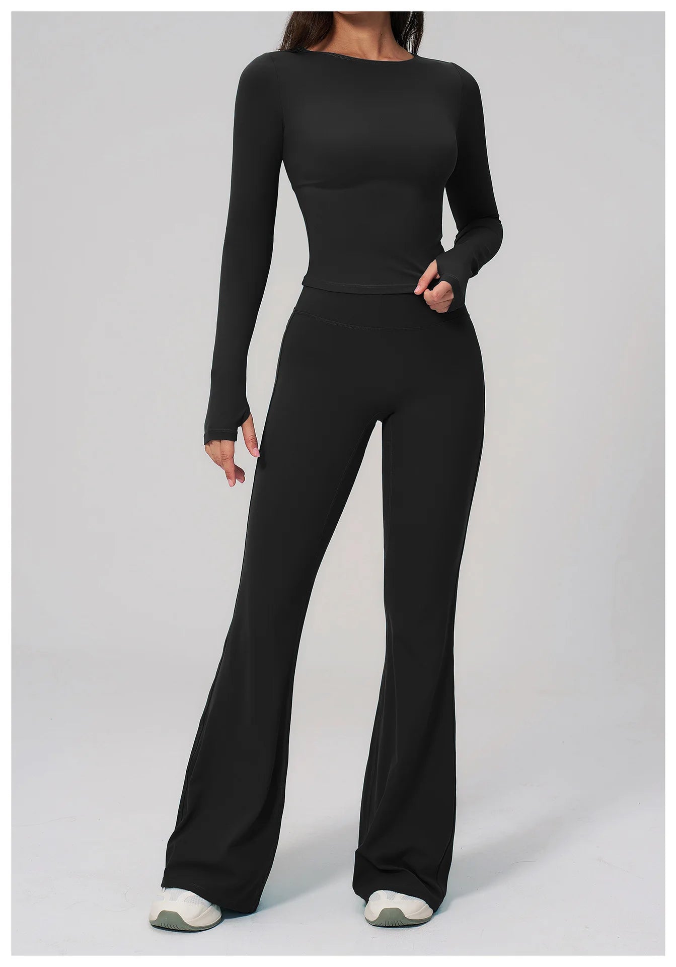 Yoga Set 2PCS Women Tracksuit Sportswear Workout Clothes Athletic Wear Gym Clothing Legging Fitness Top Long Sleeve Sports Suits