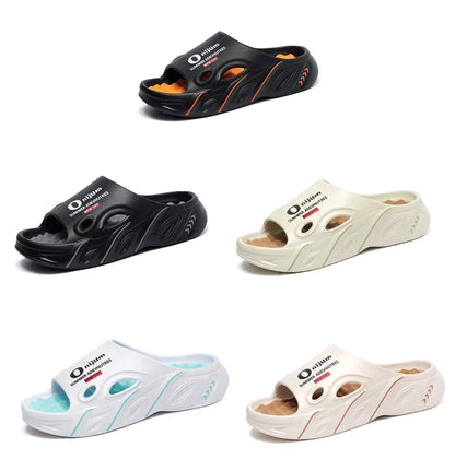 Summer Men's Massage Slippers Indoor Outdoor Sandals Beach Men Casual Shoes Comfortable Slides Flip-flop Men Women Home Slippers